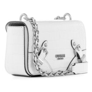 Rare GUESS DIDI White Croc-Embossed Shoulder Mini Bag